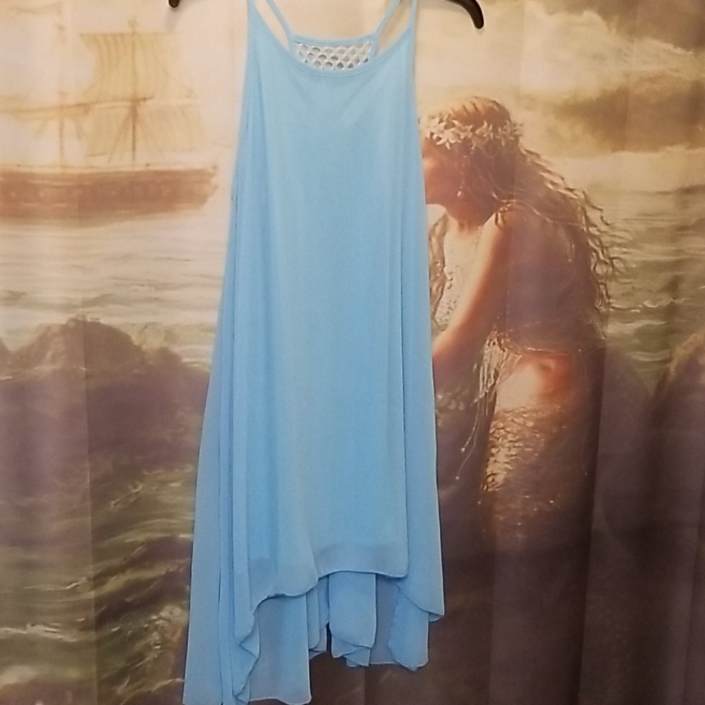 Beautiful aqua/baby blue lined dress